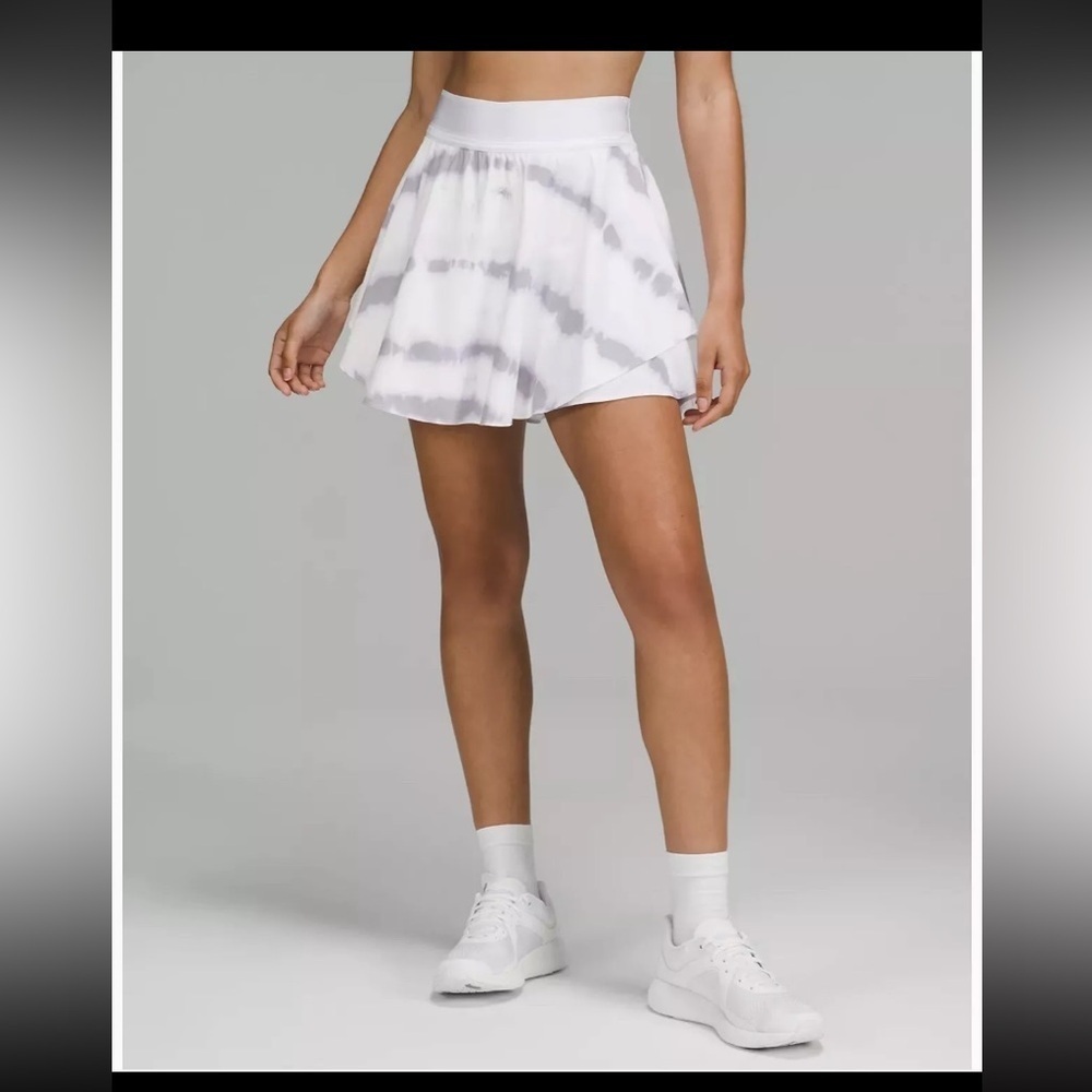 NWT Lululemon pace rival MR Lined Tennis Sports Skort tie dye active skirt $120